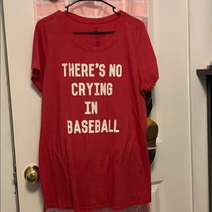 “There’s no crying in baseball” T-shirt